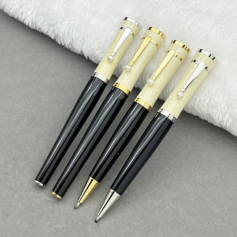 

Yamalang Milk White Resin Garbo Ballpoint Pen Rollerball Pen Novel Best Fountain Pen F Nib with Pearl Clip Office Stationery