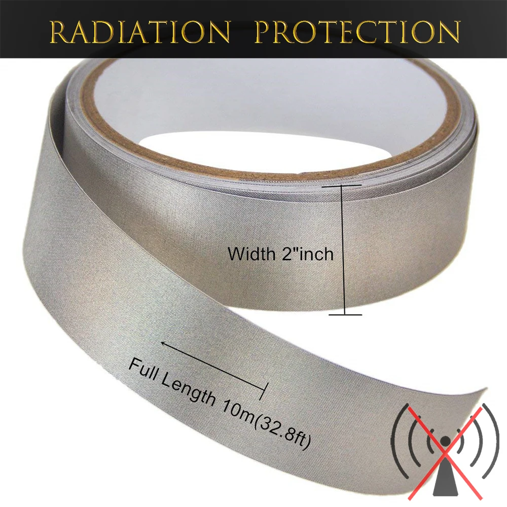 

50mm Wide Faraday Tapes Copper Conductive Fabric Sticker Block Cell Signal Wifi RF EMI EMF Shielding