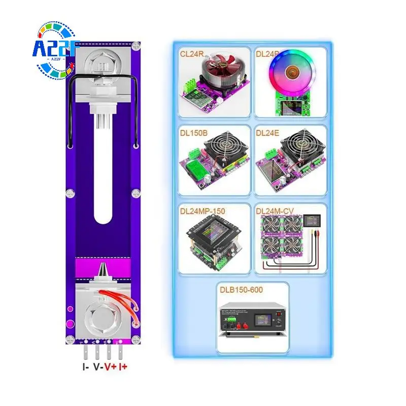 

A22F-20A 4Wrie Battery Tests Stand 18650 Internal Resistance Capacity Tester Fixture Seat Current Voltage Meter Detection BOX