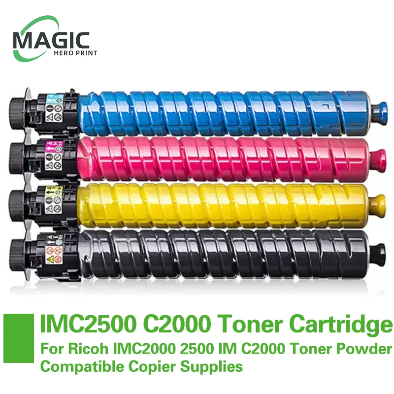 Cartucho de Tóner IMC2500 IM C2500 C2000 para Ricoh IMC2000 2500, Polvo de Tóner Compatible con Suministros de Fotocopiadora, BK280g CMY200g