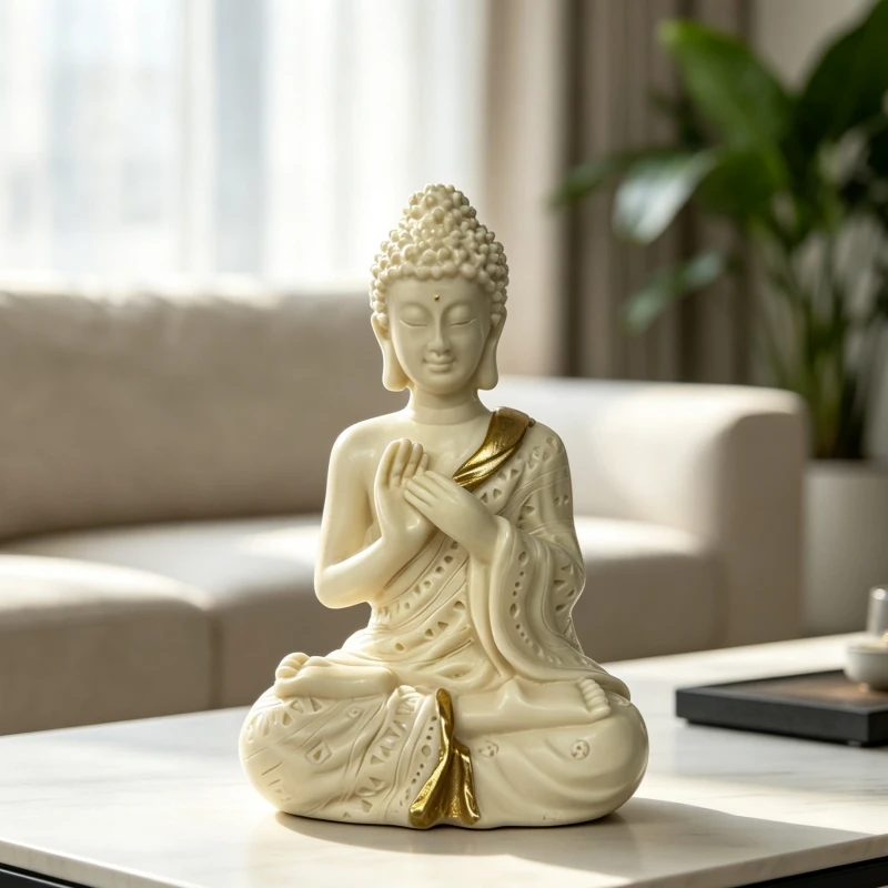 Resin Buddha Meditation Home Decor Statue