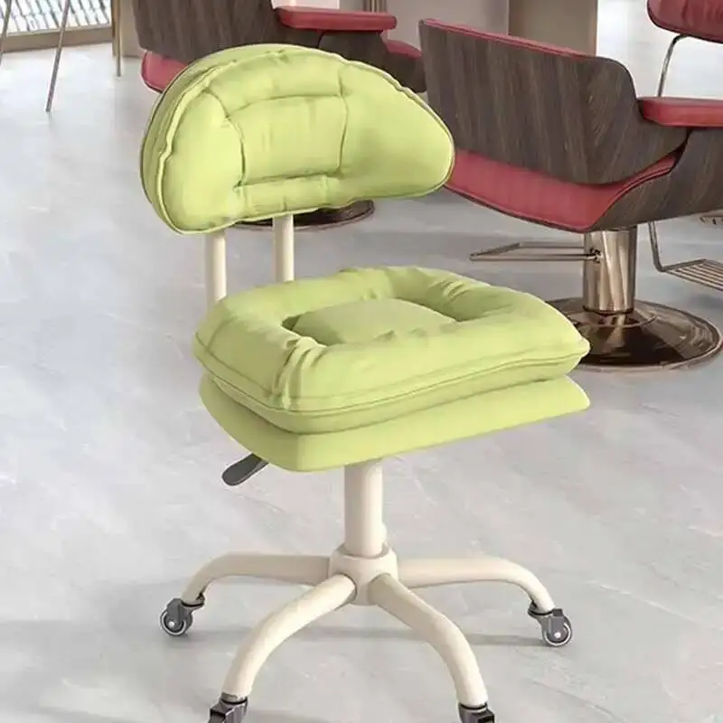 Lounge Cutting Barber Chairs Makeup Facial Wheel Aesthetic Barber Chairs Stylist Dressing Taburete Con Ruedas Furniture WJ35XP