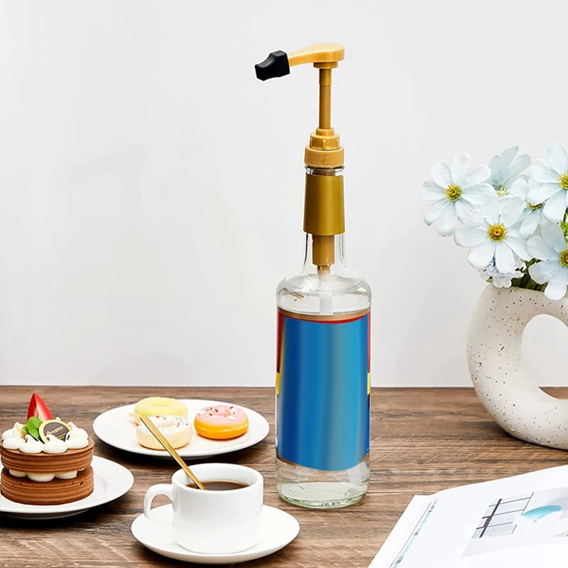 Coffee Syrup Pumps,20 Pack Pumps For Coffee Syrup Bottle, Fits 750 ML Coffee Syrup Pump Dispenser, Great For Home Silver Durable