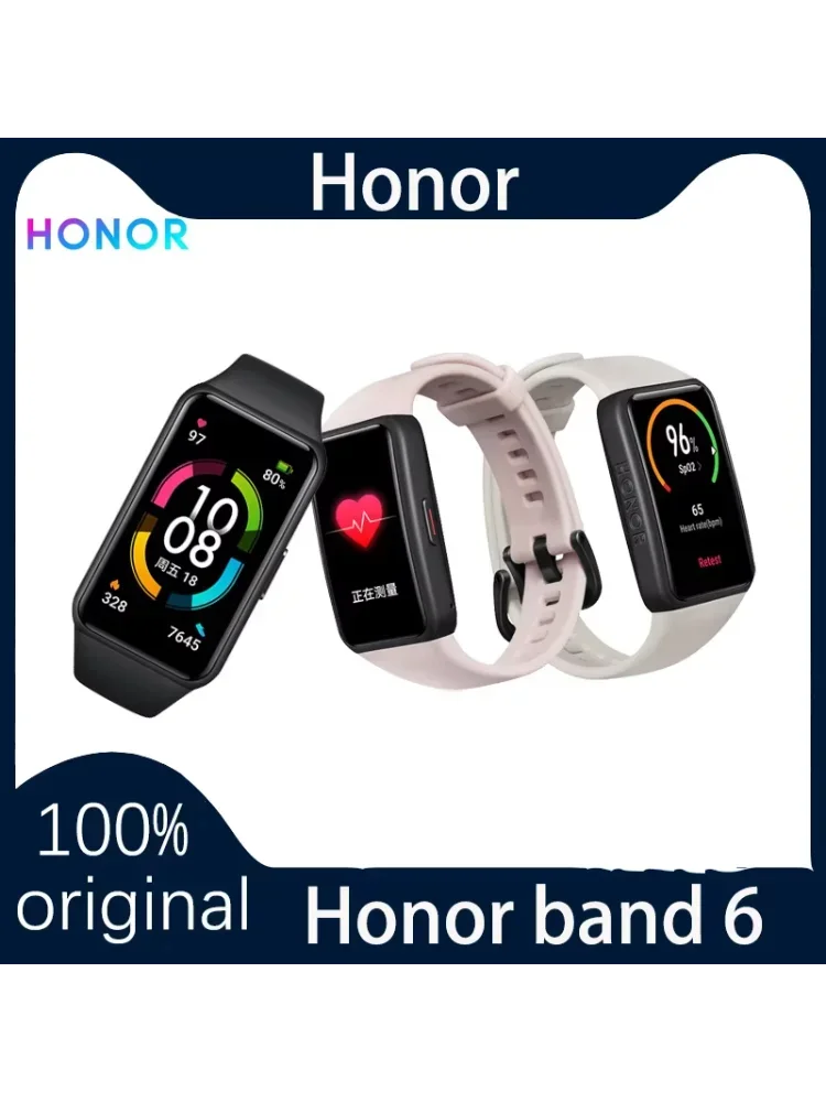 AliExpress Huawei Honor Band 6 SpO2 Smart Wristband Full Screen 1.47" AMOLED Color Swim Heart Rate Female cycle management for huawei 6 xiaomi 6