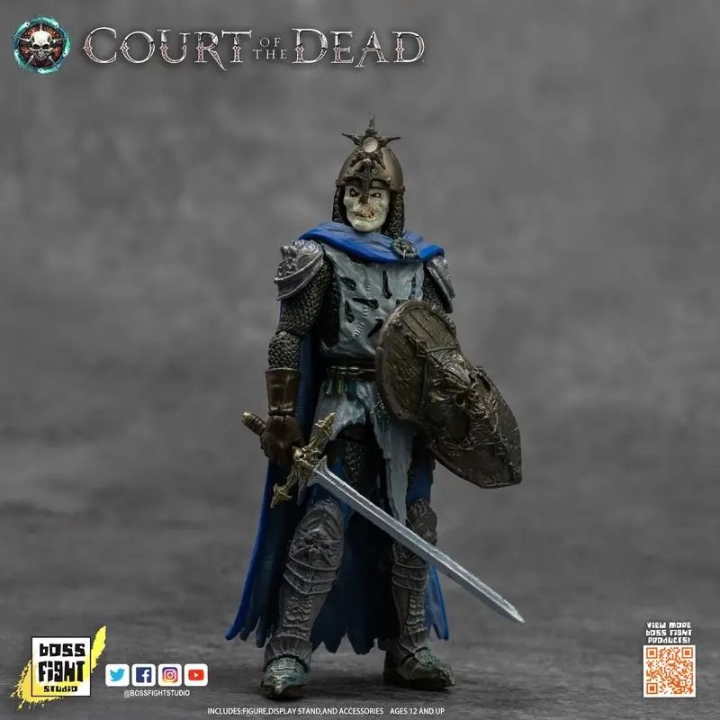 本物のボスファイトスタジオ 3.75インチ コート・オブ・ザ・デッド シリーズ2 ネクロナイト ソウルヘイバー スケルトン 可動式アクションフィギュアモデル