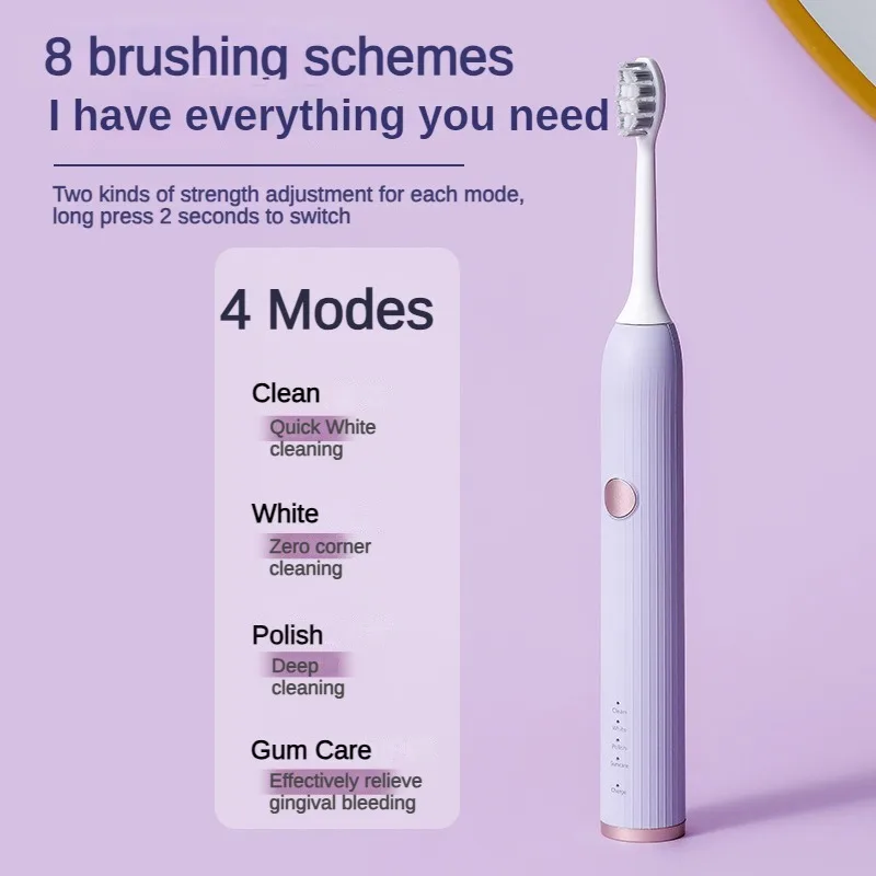 Smart Adult Sonic spazzolino elettrico sospensione magnetica orale setole morbide USB ricaricabile coppia confezione regalo sbiancamento dei denti