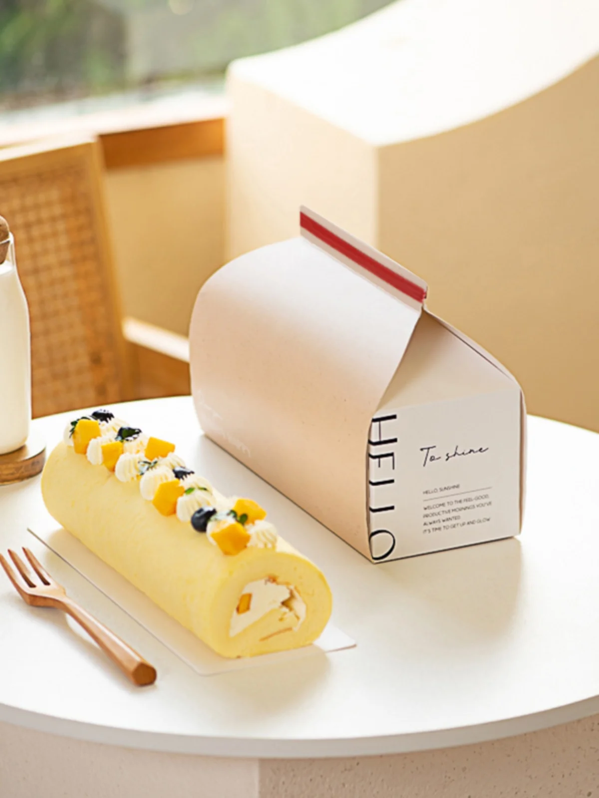 

Bakery Cake Roll Paaging Box Whole Pound Cake Towel Bread Dert Paing Box Kitchen Cooking Utensils BBQ Baking Tools