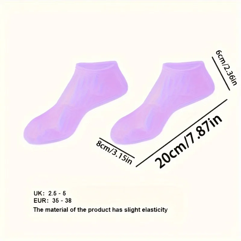 2pcs silicone foot care socks,exfoliating,moisturizing,and crack resistant socks,suitable for use when feet are dry and cracked. view 4