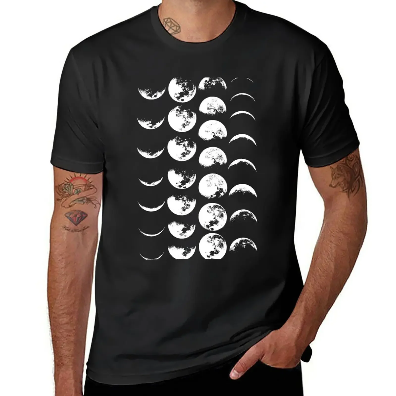 Moon Phases No. 2 T-Shirt blacks for a boy summer tops mens t shirt