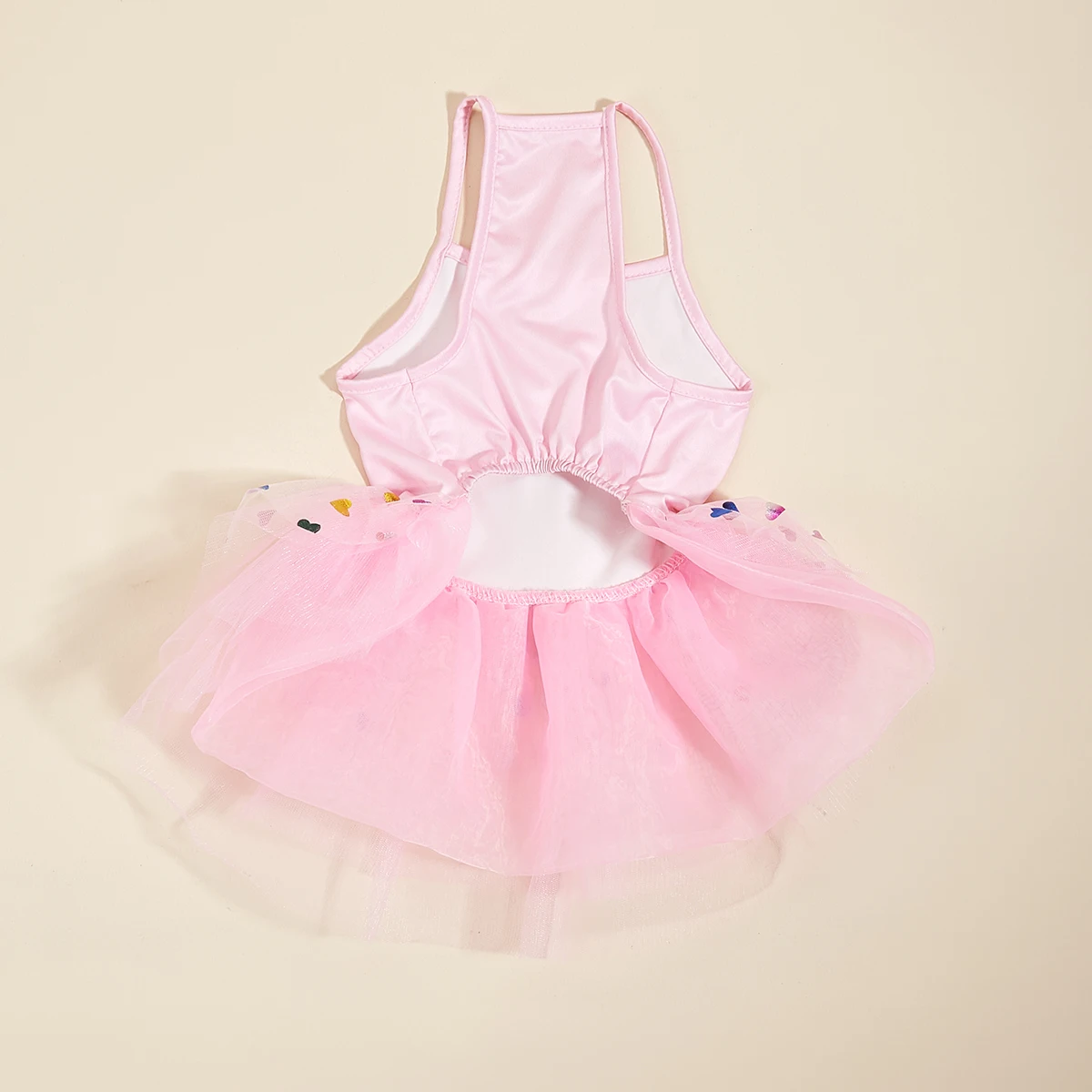 Dog Dress for Small Dogs  Costume Love Heart Sequins Puppy Tulle Princess Dresses Doggie Pet Summer Clothes Apparel for Dogs Cat