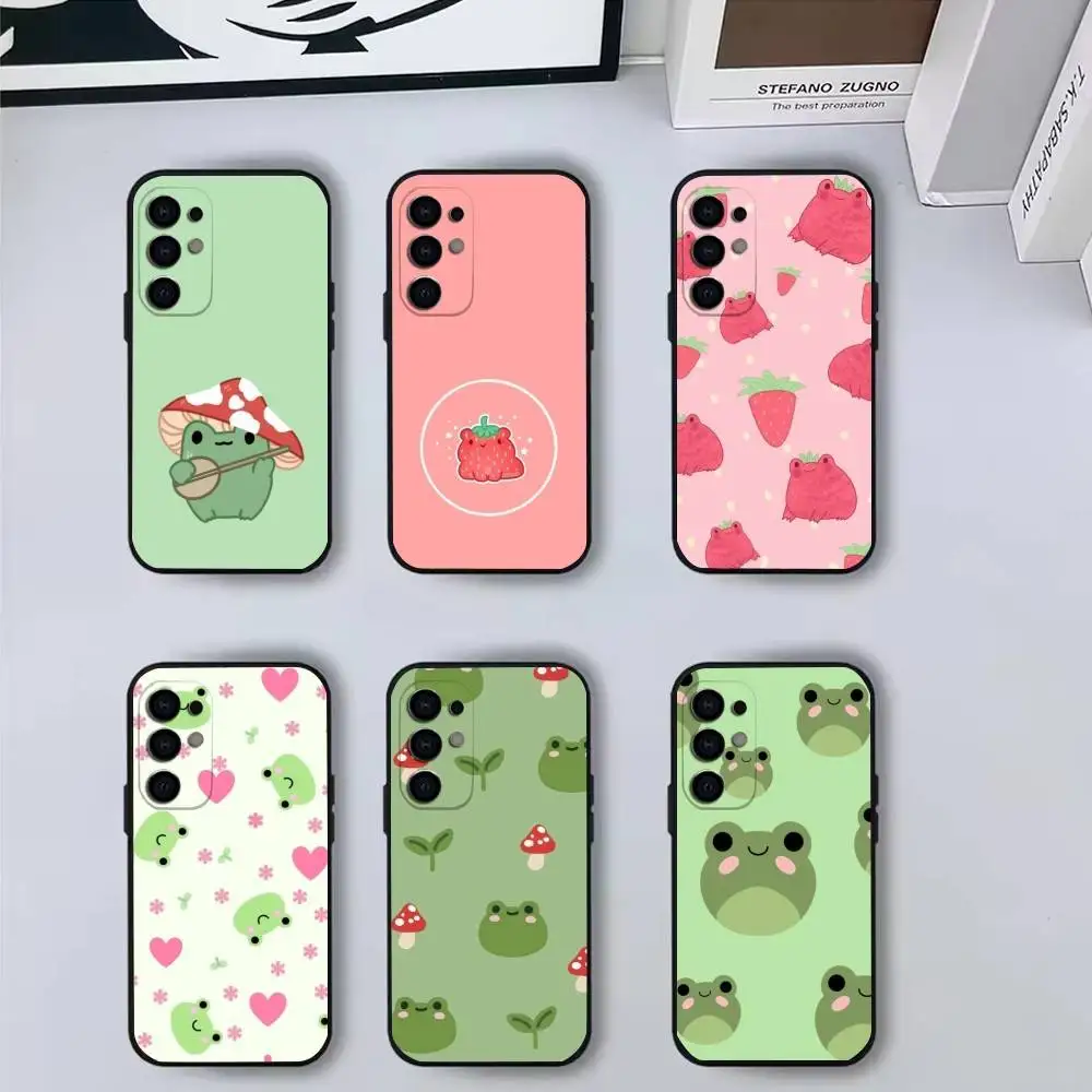 

Cartoon F-Frog12 S-Strawberry Phone Case For Samsung S25,S24,S21,S22,S23,S30,Ultra,S20,Plus,Fe,Lite,Note,10,9,5G Black Cover
