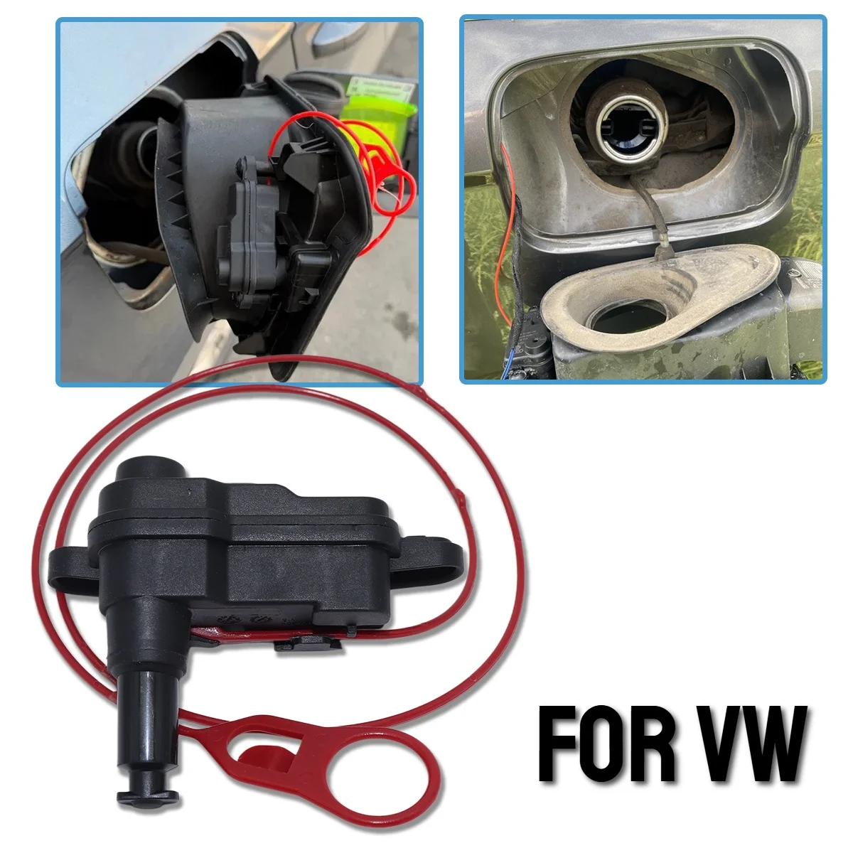 For VW T-Cross Tiguan Touran Touareg Fuel Filler Gas Cap Door Lock Actuator Enhanced Security Waterproof Sealed Motor 8V0862159A