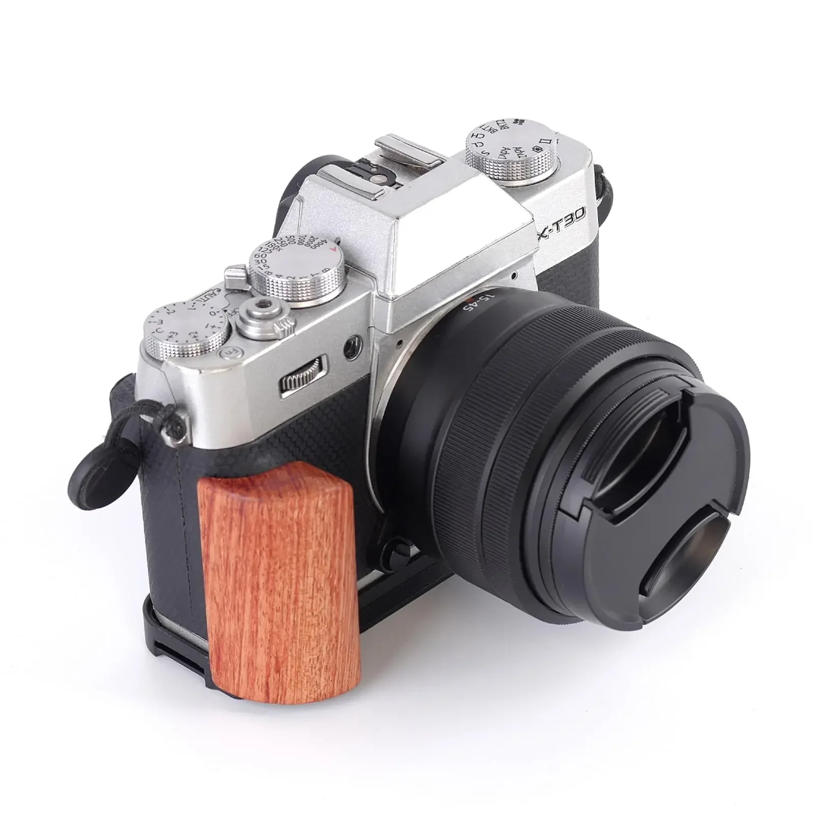 For Fujifilm X-T30 III X-T30 II X-T30 XT20 XT10 Wooden Hand Grip L Plate Bracket Arca Swiss Quick Release Mount
