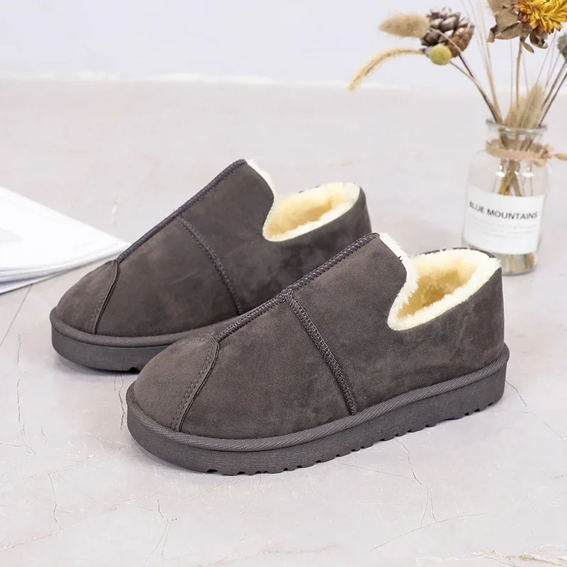 2024 Snow Boots Women\'s Short Tube Thickened Cotton Shoes Non-slip Winter New Shoes Student Women\'s Shoes Black Boots