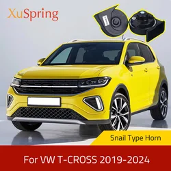 Car Snail Horn Speakers Tweeter High Bass Waterproof Whistle For VW T-Cross 2019-2024