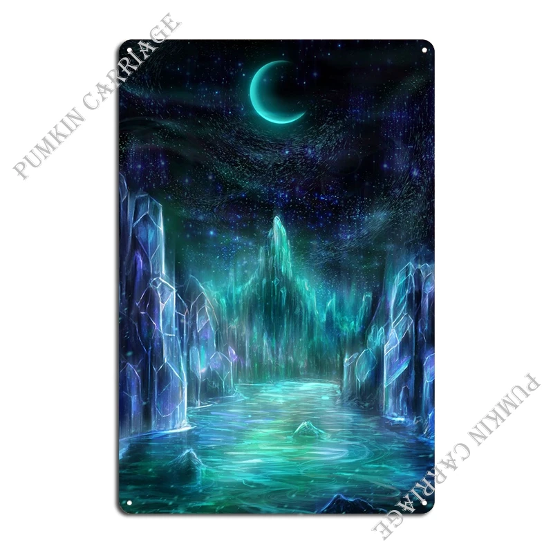 The Midnight Realms Metal Plaque Design Cave Wall Decor Plaques Tin Sign Poster