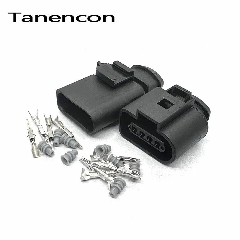 1 Set 4 Pin Car Air Intake Pressure Sensor Plug 1J0973704 Automatic Coil Extension Adapter Connector 1J0973804 Horn Plug for VW