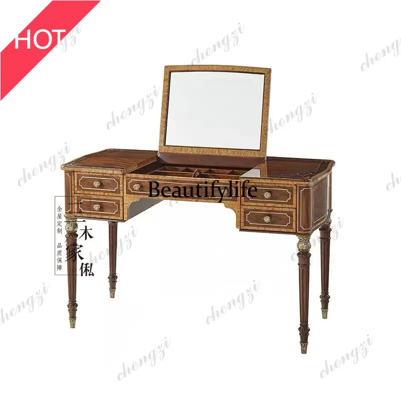 9344 Solid wood computer desk student desk home study retro bedroom desk