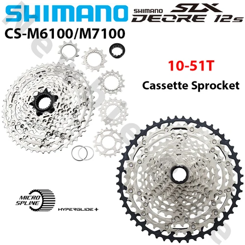 SHIMANO Deore M6100 SLX M7100 volante de bicicleta de montaña de 12 velocidades 12V Variable 12 velocidades volando 12S 10-51T Micro casete estriado