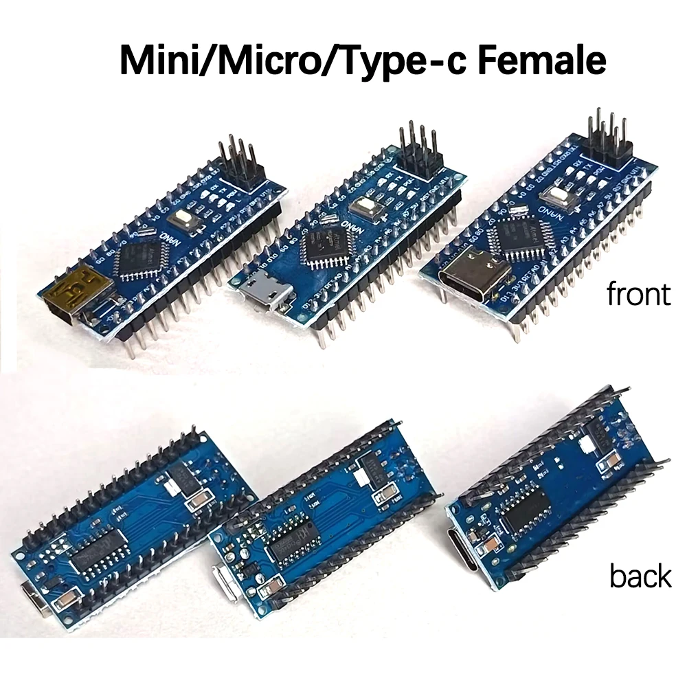 Generic Nano V3.0 ATMEGA328PB CH340 USB Driver 16Mhz Type-C / Mini/Micro USB Compatible With Arduino IDE Development Board