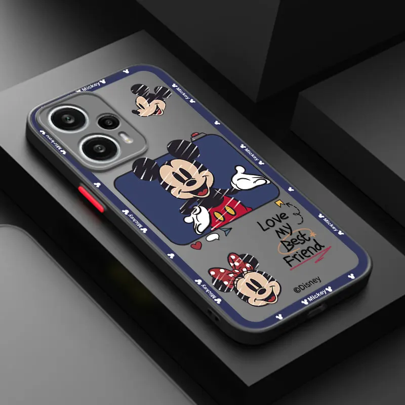 Capa Translúcida do Telefone Mickey Mouse Dos Desenhos Animados, Xiaomi 10T, 11T, 12T, 12X, 12S, POCO F3, X3, GT, X4, NFC, M3, M4, X4 Pro, f4, F5, X5, C31, C40