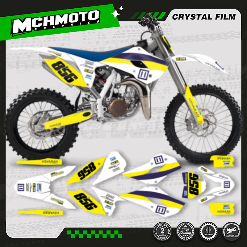 

MCHMFG MOTOR For Husqvarna 2014 2015 2016 2017 TC85 TC 85 Motorfiets Grafische Decal Stickers Kits 011
