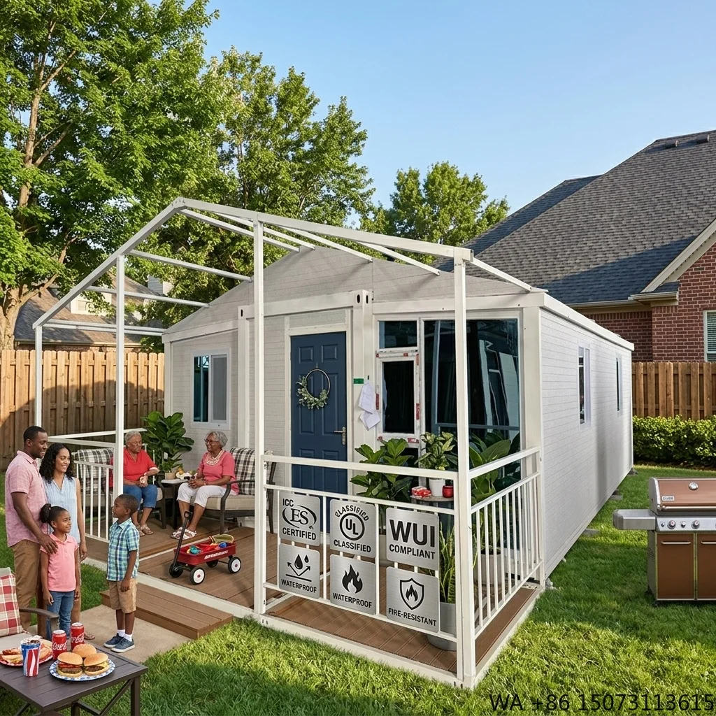 Wholesale Prefabricated Expandable Container House Portable Modular Prefab Villa Folding Mobile Tiny Home 40Ft 3 Bedroom Kitchen