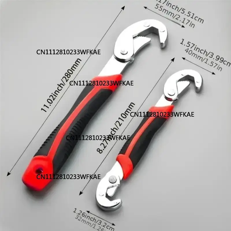 2PCS  Adjustable Multi Function Wrench Set Portable Durable Wrench Open End Wrench High CarbonSteel Adjustable Spanner Hand tool