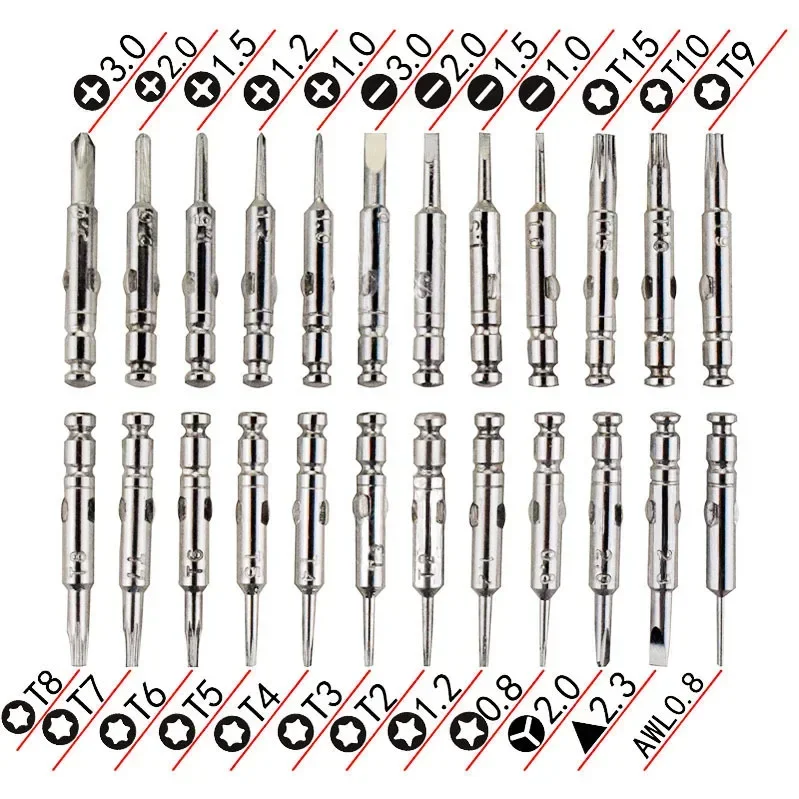 Mini Precision Screwdriver Set 25 in 1 Electronic Torx Screwdriver Opening Repair Tools Kit for iPhone Camera Watch Tablet PC