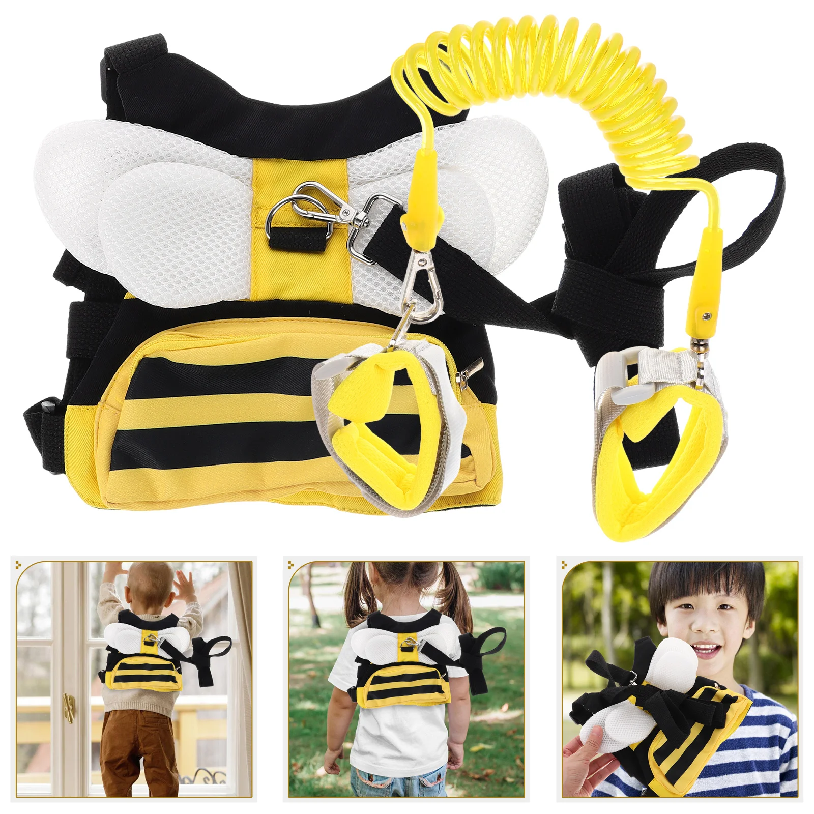 สายรัดเด็กแบบเป้สะพายหลัง ป้องกันการพลัดหลง สำหรับเด็กเล็ก สายจูงเด็กเพื่อความปลอดภัยในการเดิน สายจูงเด็กสำหรับกิจกรรมกลางแจ้ง ปรับระดับได้