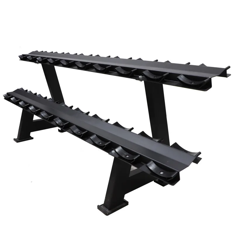 

Double Layer Steel Dumbbell Rack and Plate Shelf Essentials Gym Set for Sports & Club Gym Center Bench & Rack Accessory