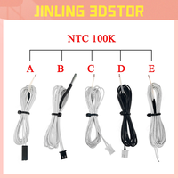 100K ohm NTC 3950 Thermistors Sensors with Cable 3D Printers Parts Temperature Part White 1M Line Accessories