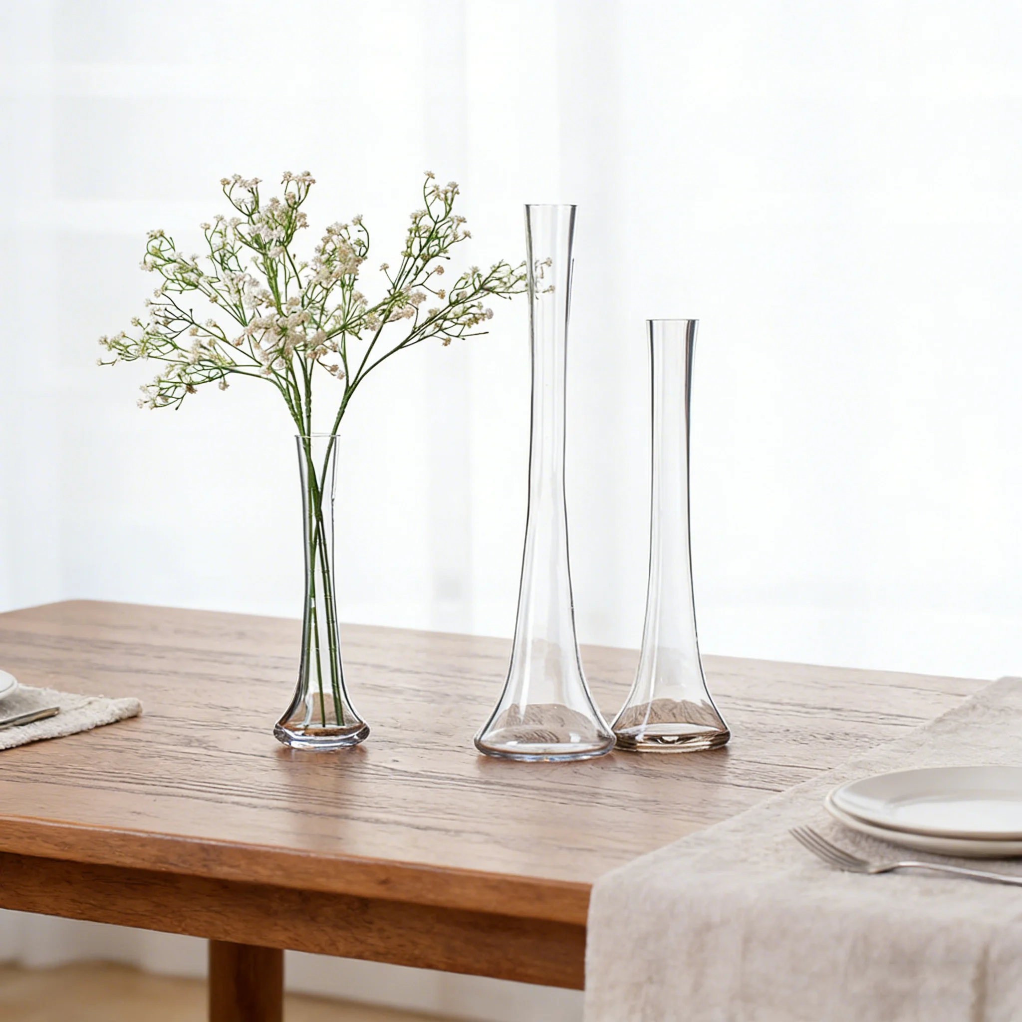 GIEMZA Large Floor Vases Tall 1pc High Glass Vase for Home Decor