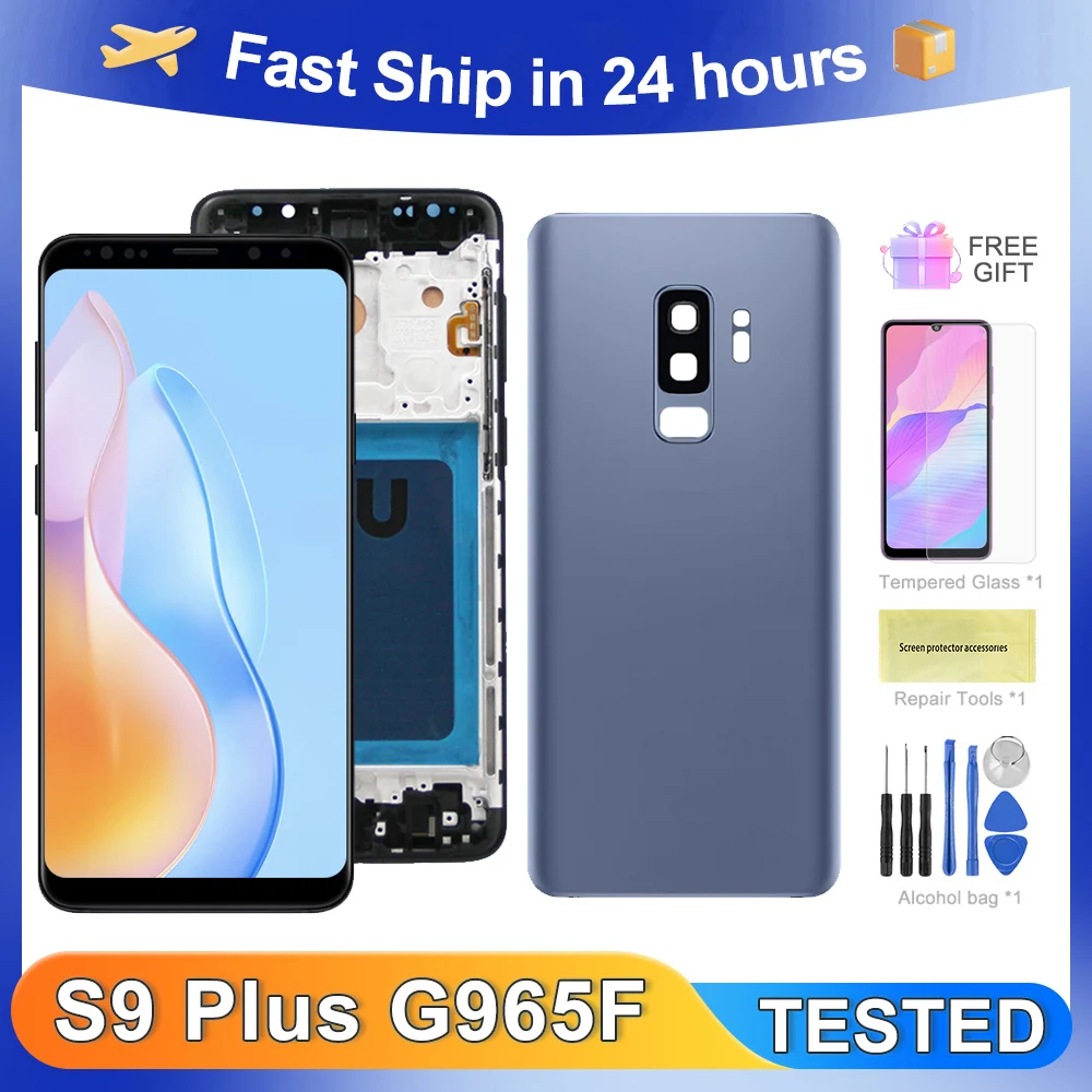 

ЖК-дисплей для Samsung S9 Plus S9 + G965F G965U G965W G9650 G965U1, сменный сенсорный экран с цифровым преобразователем в сборе
