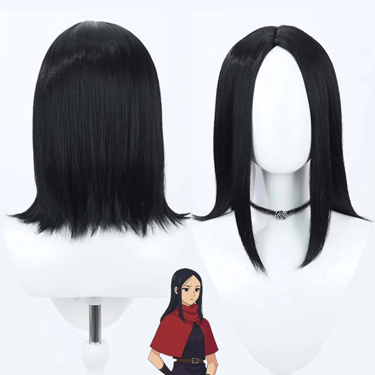 Halloween Costume Props Men Anime Delicious in Dungeon Rinsha Fana Cosplay Short Black Heat Resistant Synthetic Hair Wig
