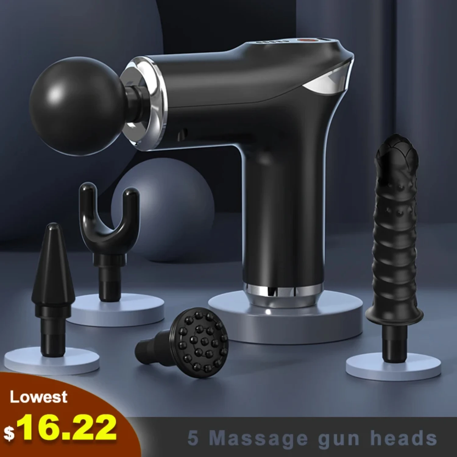 

Portable Massage Gun Deep Tissue Muscle Massager Pain Relief Body Neck Back Relaxation Fitness Slimming