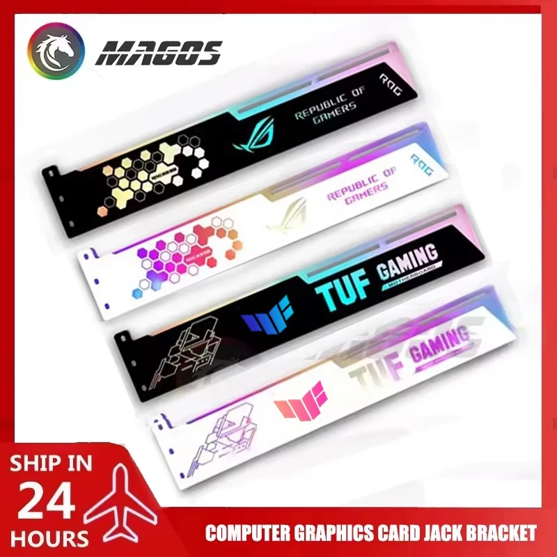 حامل حامل بطاقة الرسومات العالمي ودعم وحدة معالجة الرسومات، ASUS TUF AORUS ROG Brand Belief، 5V 3Pin ARGB MOD Gamer Case Decoration