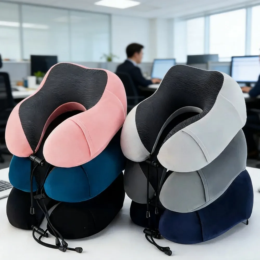 

Портативная подушка для шеи из пены с эффектом памяти U-образная трансграничная оптовая продажа, подарок для путешествий, поддержка шейного отдела позвоночника