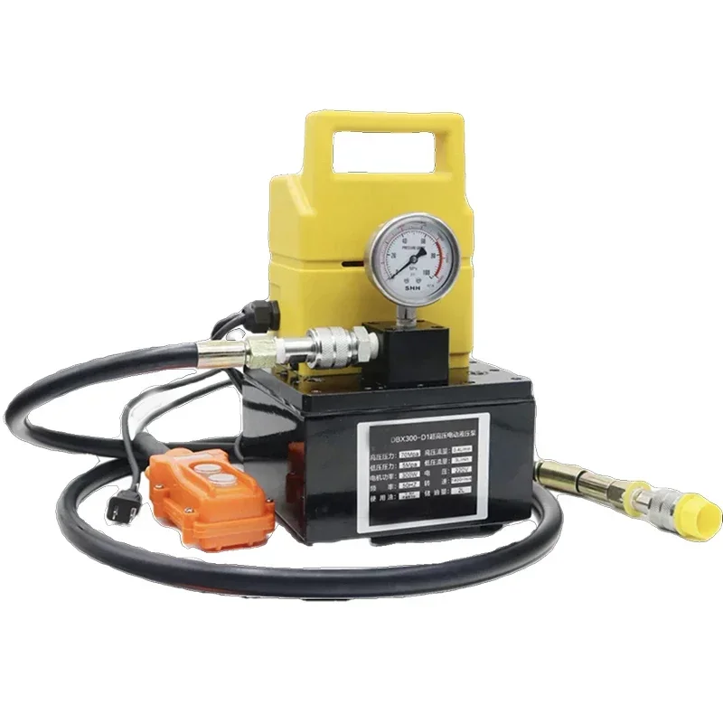 2L Hydraulic Electric Pump Portable High Pressure Oil Pump Station 300W 220v 0.4L/3L/min Plug-in-Lightweight Hydraulic Pump