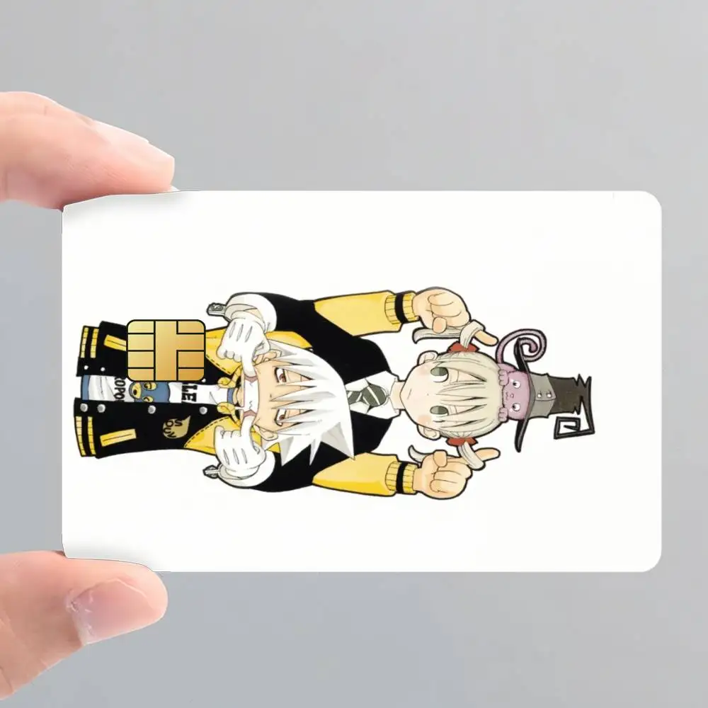 Soul Maka Anime S-SouL e-EaTeR-r Card Stickers for Bank Access Protective Waterproof Film Cover Sticker Surprise Gift
