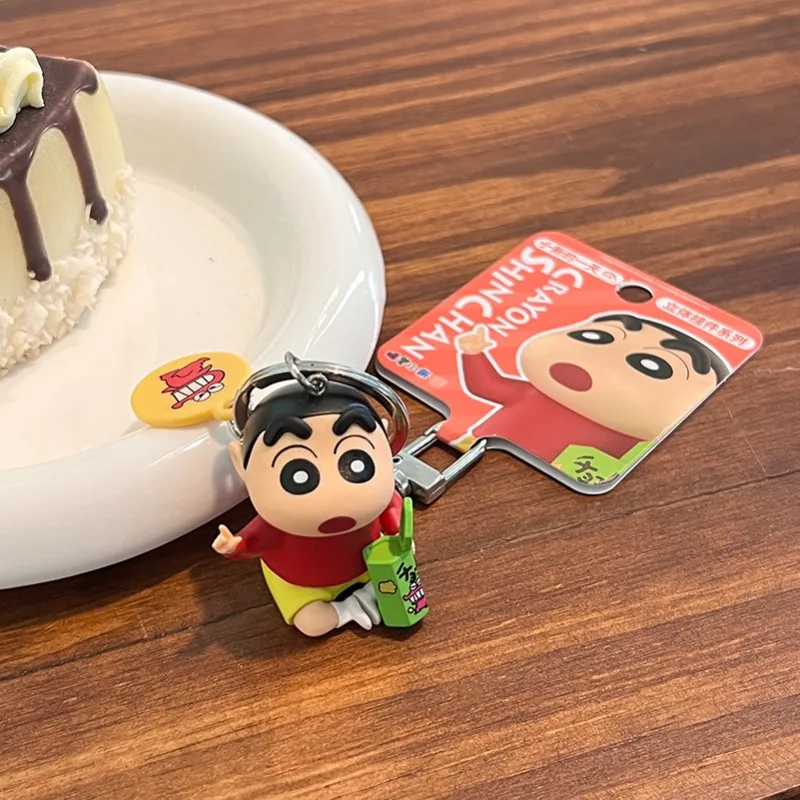Breloczek Crayon Shin-Chan Anime Mały Nowy Dzień Figurka Zawieszka do Torby Kreskówka Akcesoria do Kluczy Zabawki dla Dzieci Prezent