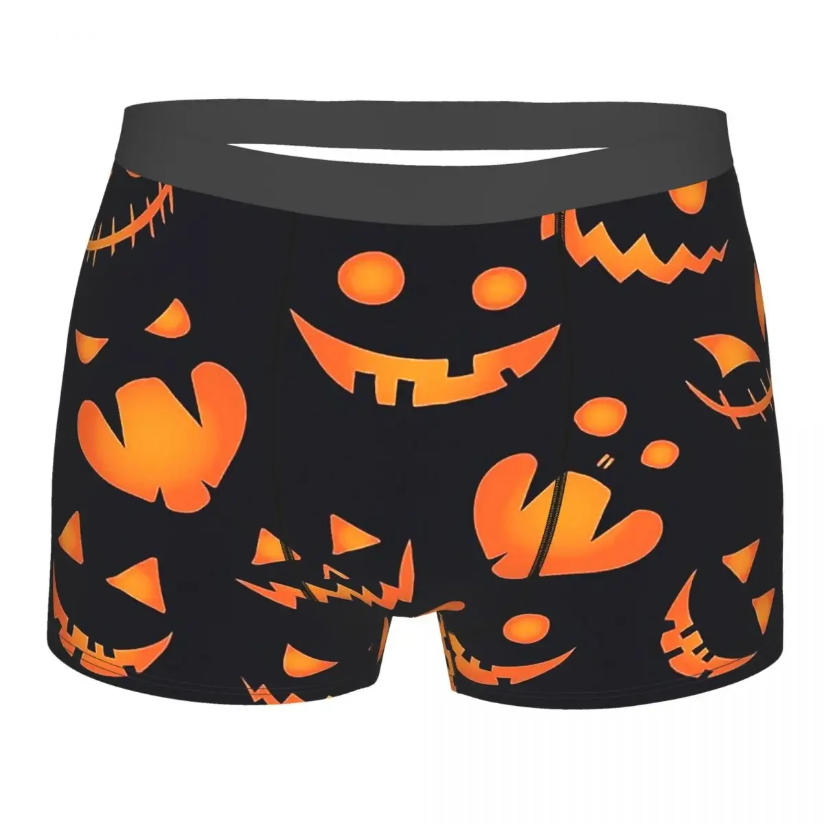 Scary Pumpkin Halloween Trick-or-treating Underpants Cotton Panties Man Underwear Comfortable Shorts Boxer Briefs