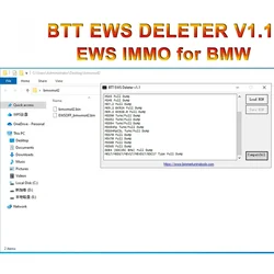 BTT EWS DELETER V1.1 for BMW IMMO OFF BTT EWS DELETE Support MS41 MS42 MS43 MS45 ME7.2 ME9.2 MSS54 ME17/MED17 ECU Dump File