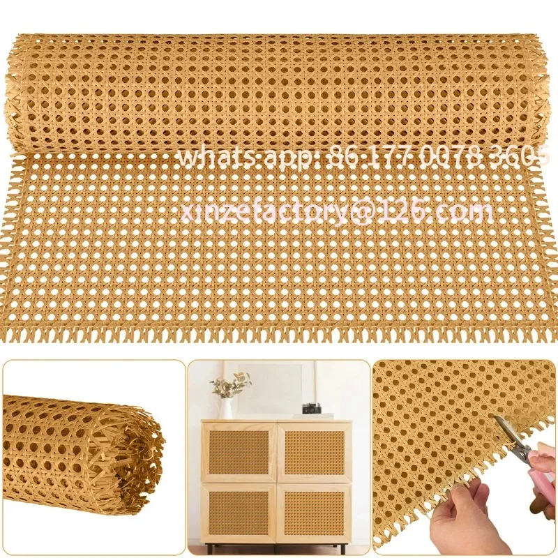 Customizable Wall Decoration Furniture Repair Chair Table Durable40-55cm Width Plastic Webbing  Indonesian Rattan Roll