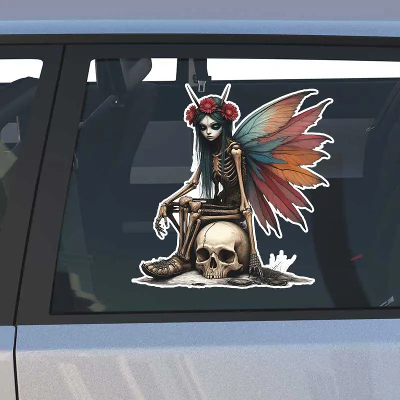 Gothic Female Skeleton Car Sticker Vinyl Decal Waterproof Rear Window Motorcycle Camper Bumper Truck Laptop Decoration SH1582 5
