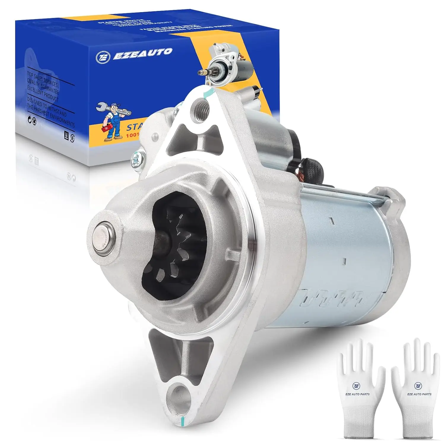 New Replacement Starter Motor 17842 Compatible with Scion XA XB 1.5L 2004-2006, Toyota Echo 1.5L 2003-2005, Yaris 1.5L 2006-2018, Automatic Transmission Only, Replaces OE 410-52274, 428000-0020, 428000-0021, 428000-0022, 428000-0023