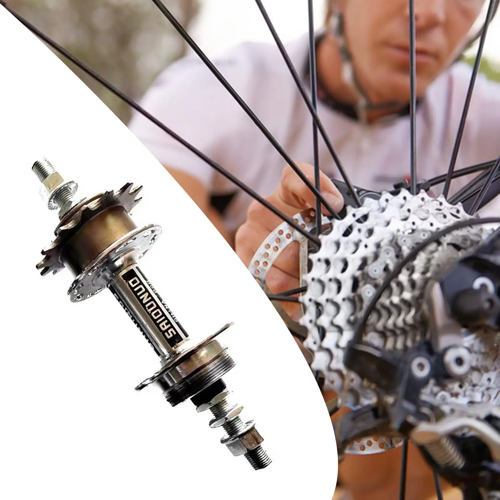 Bicycle Rear Hub Bicycle Hub Portable Easy to Use Accessories Outdoor Sports Repair Parts Riding 14T Single Speed 36 Holes