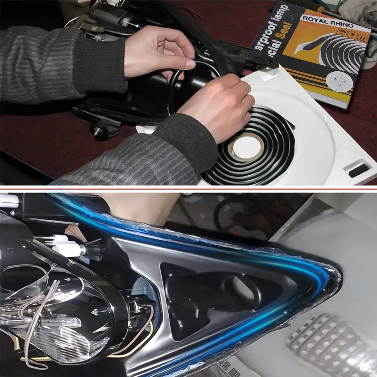 Headlight Sealant Butyl Rubber Glue Retrofit Reseal Hid Headlamps Taillight Shield Glue Tapes Car Door Seal Accessories - Image 4
