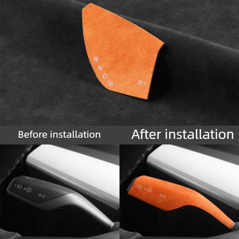 For Tesla Model 3/Y 2019-2023: Gear Shift Cover - 3M Adhesive, Anti-Scratch & No Tools Interior Trim Components