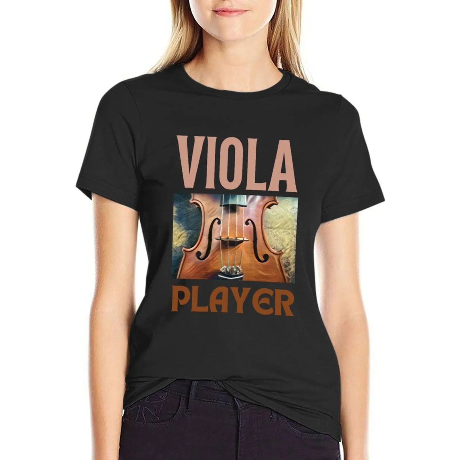 Viola Player T-Shirt plain customs design your own quick-drying oversized t shirts for Women loose fit